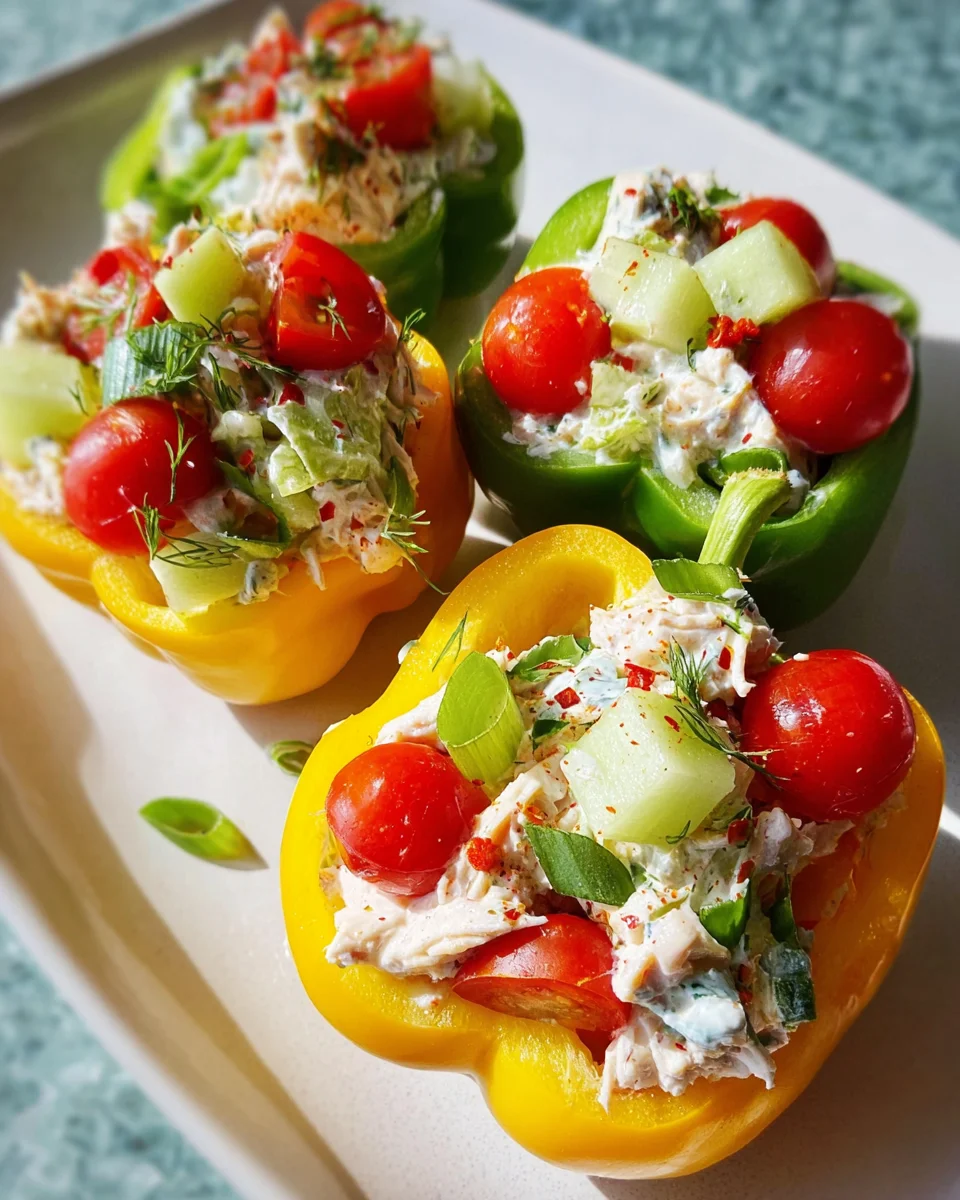 Greek Yogurt Chicken Salad Stuffed Peppers 17 Greek