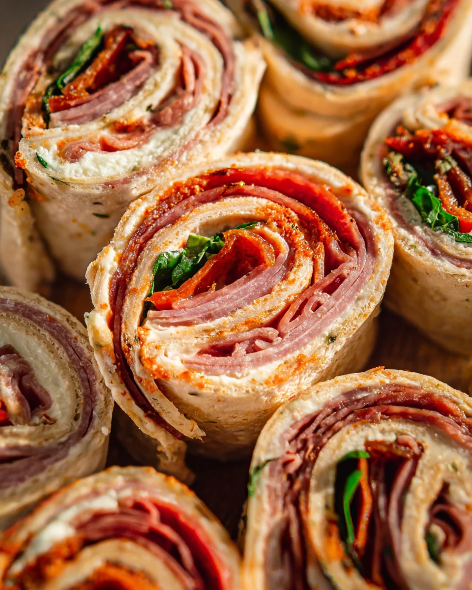 Italian Deli Pinwheel Sandwiches