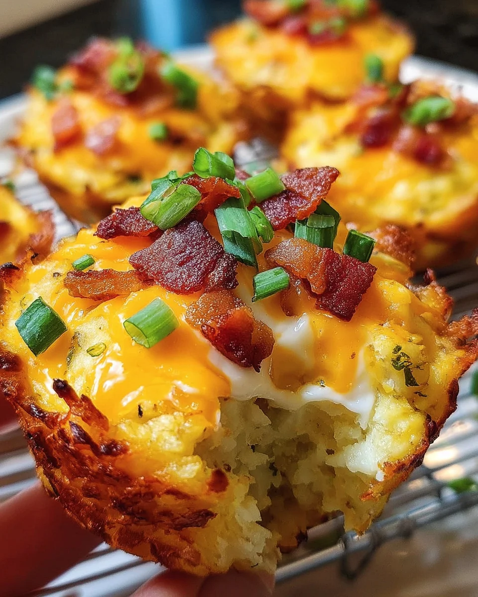 Loaded Bacon and Egg Hash Brown Muffins 17 Loaded