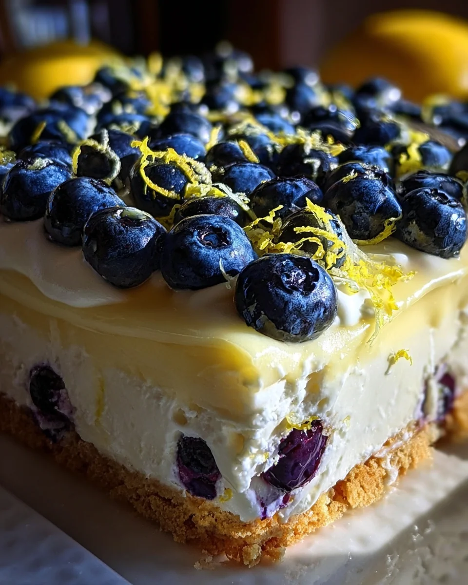 No-Bake Lemon dazzling Blueberry cream Cake 19 No-Bake