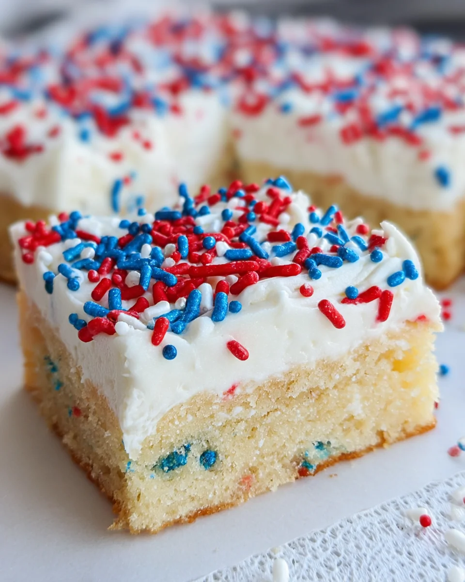 Patriotic Sugar Cookie Bars Patriotic