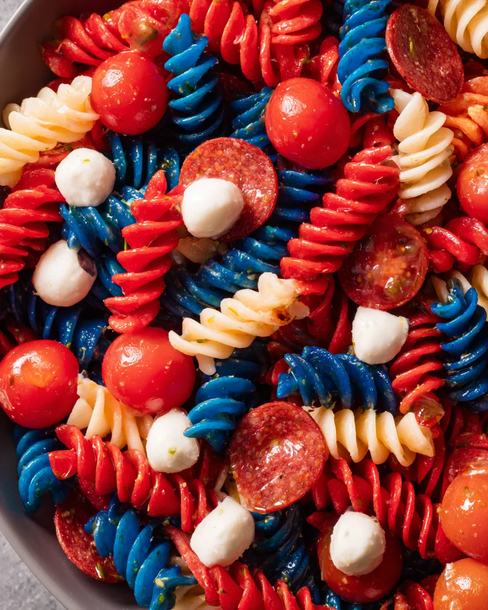 Red White And Blue Pasta Salad Red