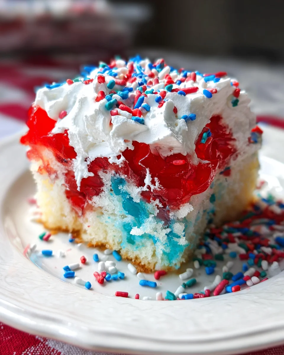 Red, White, & Blue Poke Cake
