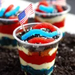 Red, White and Blue Dirt Cups Red, White and Blue Dirt Cups