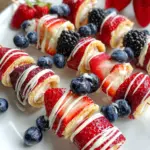 Red, White and Blue Fruit Kabobs