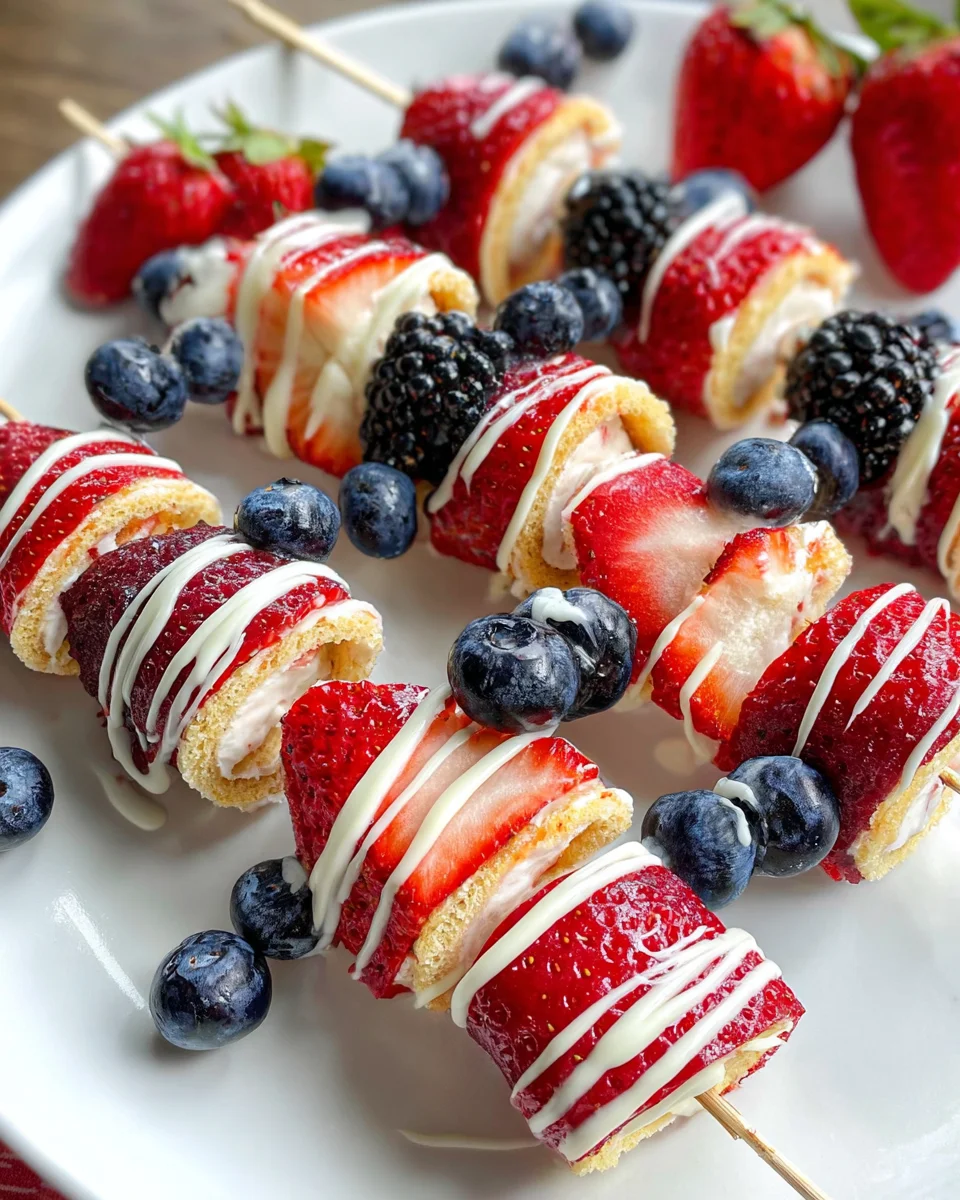 Red, White and Blue Fruit Kabobs 14 Red, White and Blue Fruit Kabobs