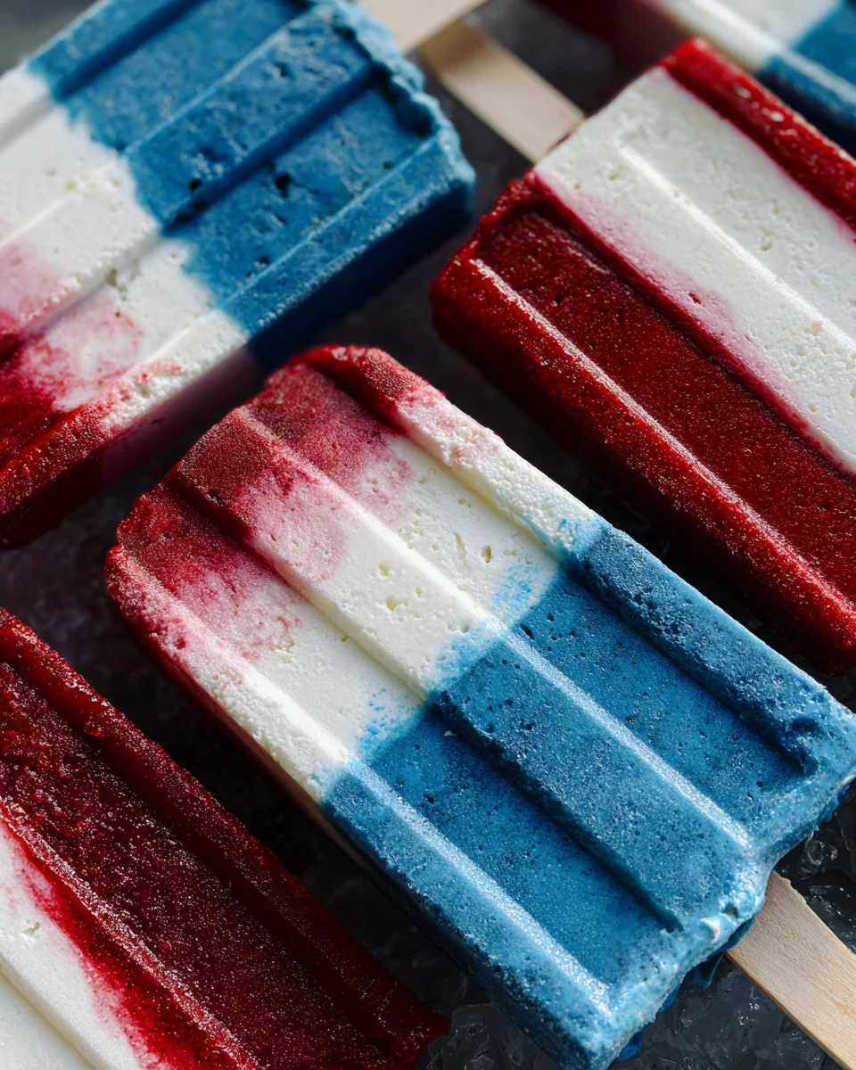 Red White and Blue Popsicles