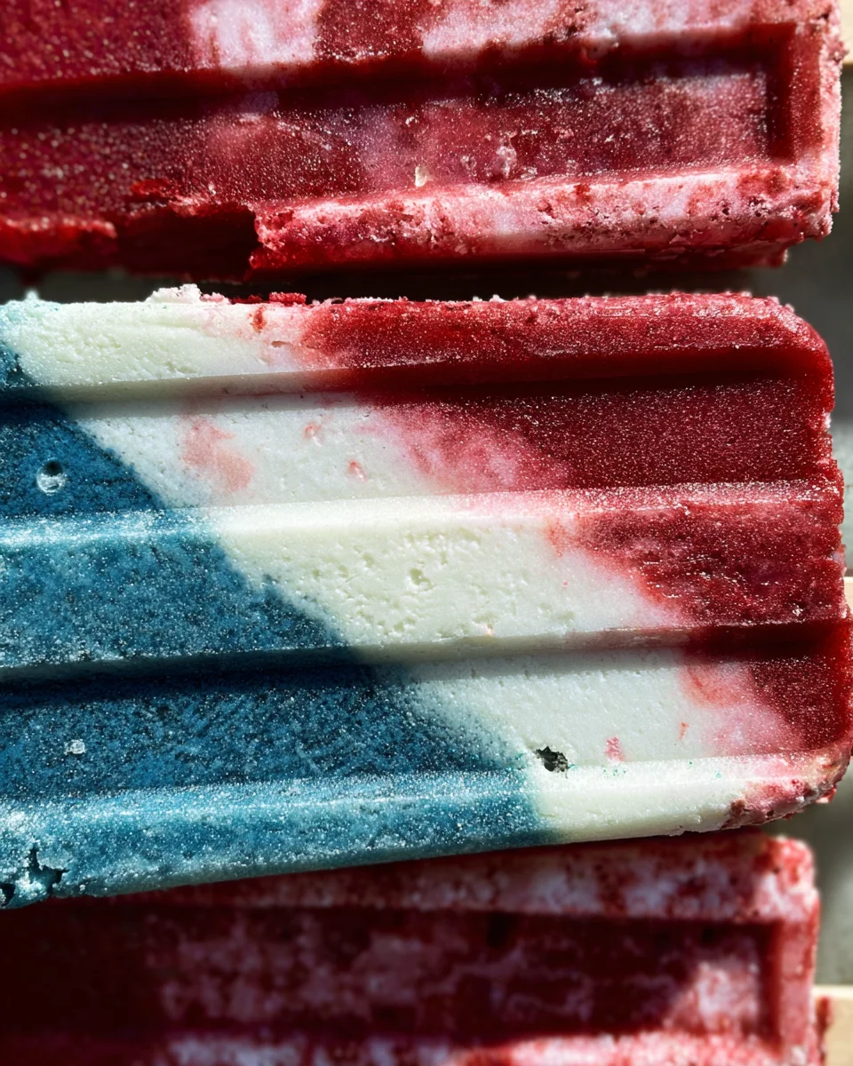 Red White and Blue Popsicles Red