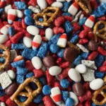 Red, white, and blue snack mix Red, white, and blue snack mix
