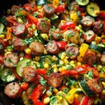Sausage and Veggies Skillet - 30 Minute, One-Pan Meal