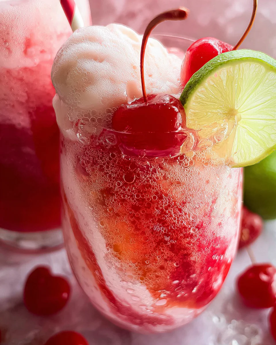 Shirley Temple Ice Cream Float