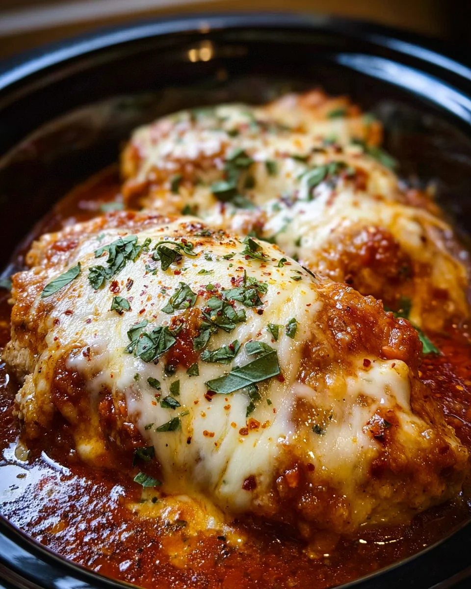 Slow Cooker Cheesy Mozzarella Chicken 19 Slow