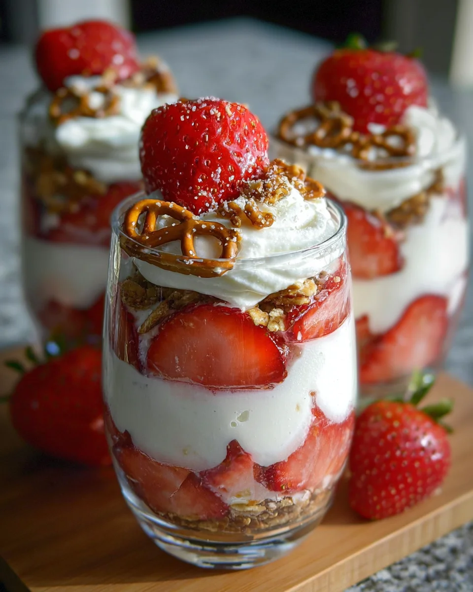 Strawberry Pretzel Salad Parfaits 16 Strawberry