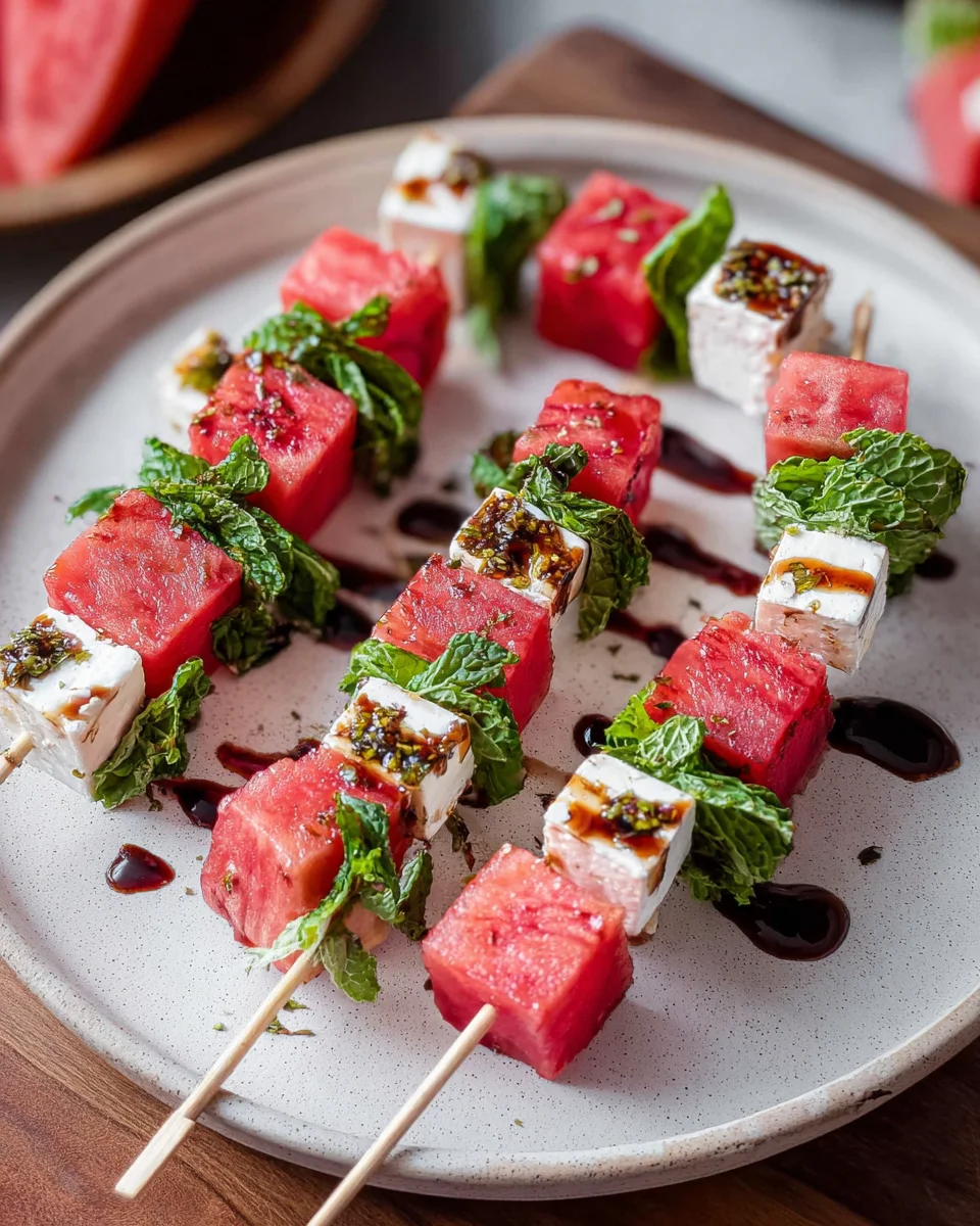 Watermelon-Feta Skewers